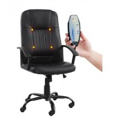 Кресло офисное BRABIX "Device MS-002", 4 массажных модуля, экокожа, черное, XXXXXX