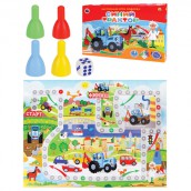 Игра-ходилка настольная детская, СИНИЙ ТРАКТОР, РК, ИН-6130