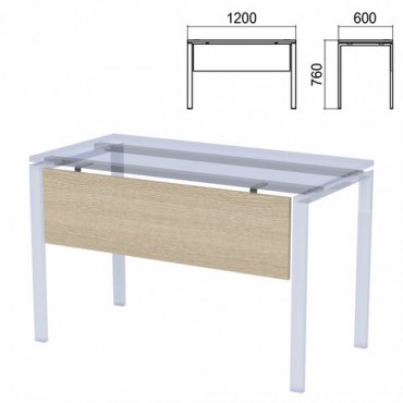 Царга к столам на металлокаркасе "Арго", шириной 1200 мм, ясень шимо